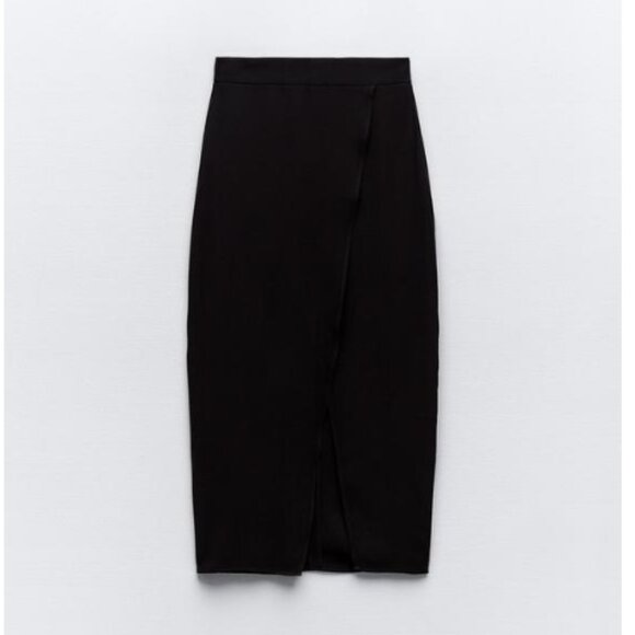 Midi Skirt with Slit - Picture 1 of 1